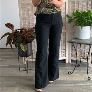 Black flair trousers